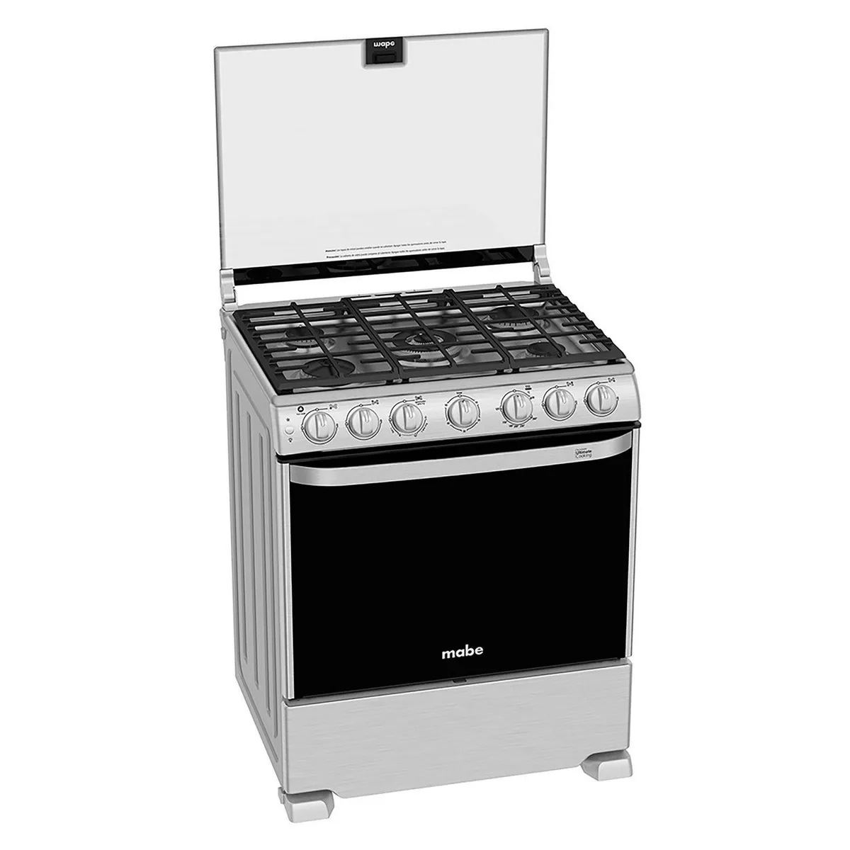Cocina Mabe EME7687CFY a Gas de Pie 30” 5 Quemadores Inoxidable